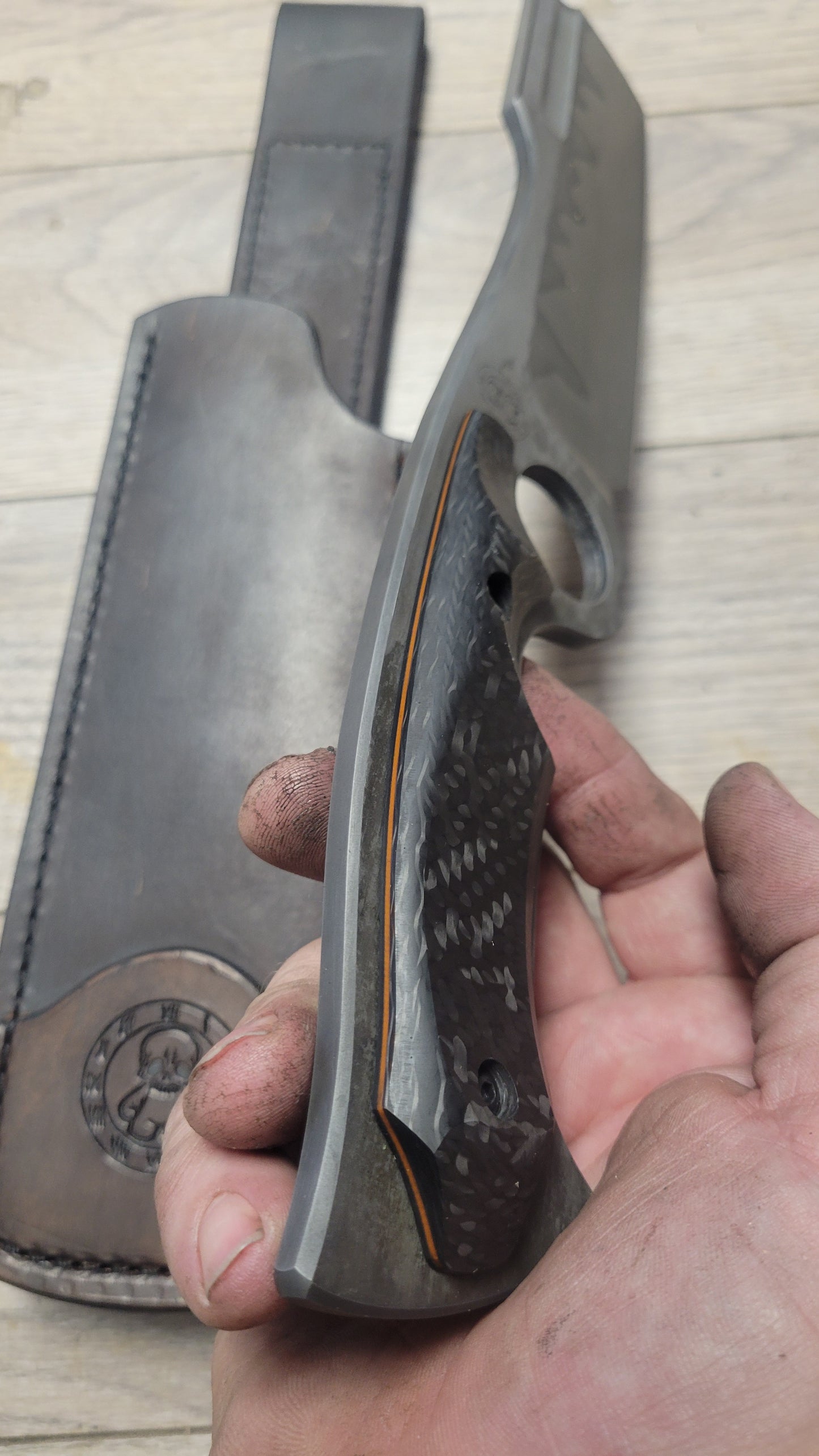 Ringed Multi grip Cleaver