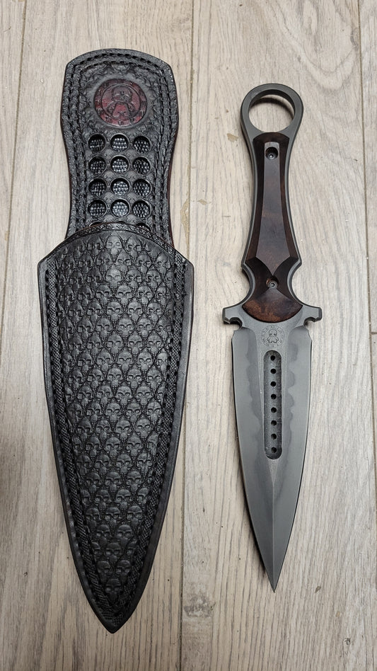 Ring Pommel Dagger/1095 steel with hamon